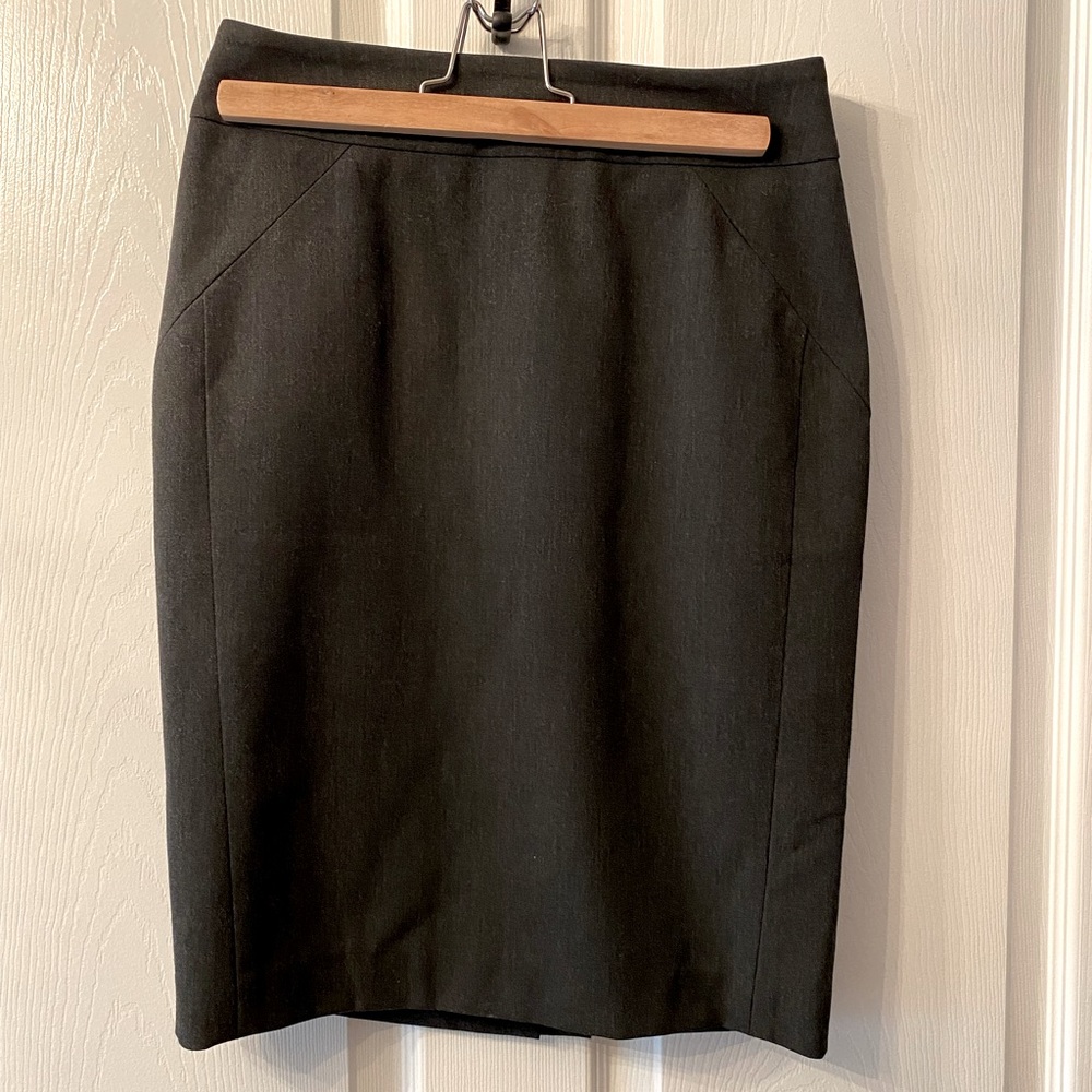 Loft dark grey suit skirt
